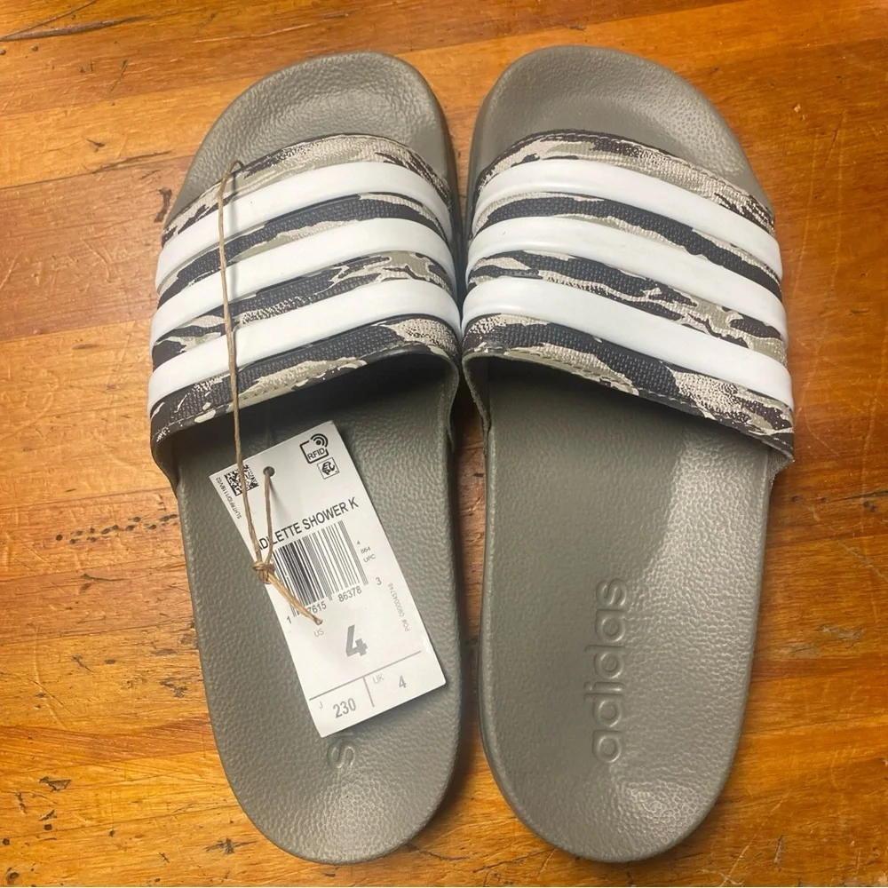 Adidas Camouflage Striped Slides